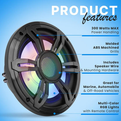 product image number 6 for Pyle 8” Slim Waterproof Subwoofer
