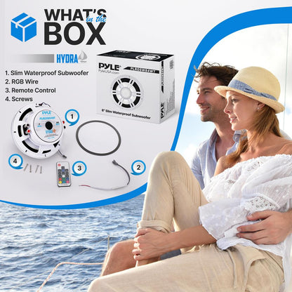 product image number 2 for Pyle 8” Slim Waterproof Subwoofer