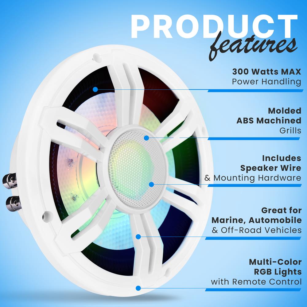 product image number 6 for Pyle 8” Slim Waterproof Subwoofer