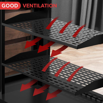 2-Pc 1U Server Rack Shelf, Vented Steel, 110 lbs Capacity