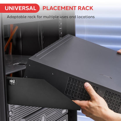 2U Server Rack Shelf, Enhanced Airflow, Heavy-Duty Steel, Black