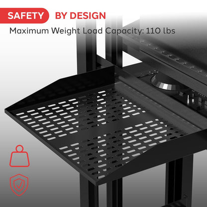19" Server Rack Shelves, 110lbs Capacity, Ventilated Steel