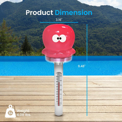 product image number 2 for Pyle Solar Light Up Octopus Thermometer