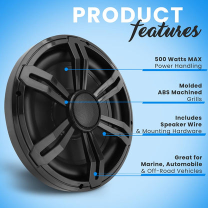 product image number 6 for Pyle 12'' Slim Waterproof Subwoofer