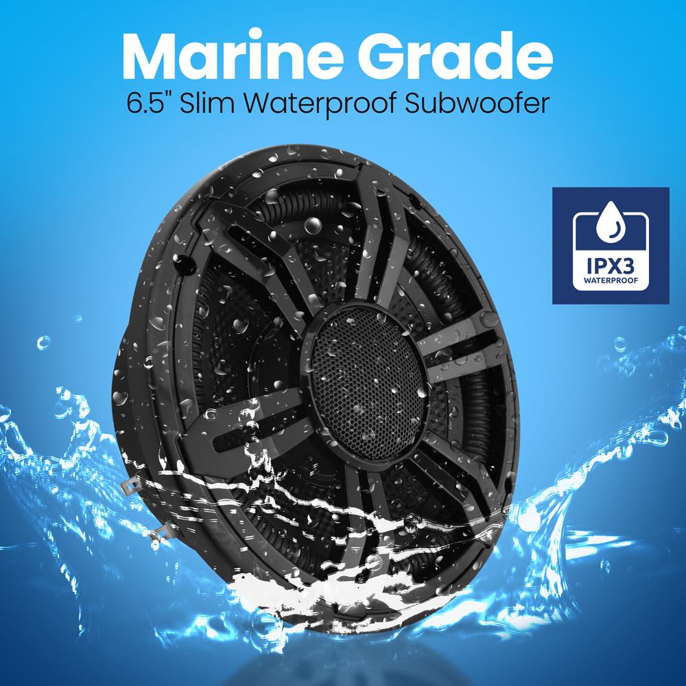 product image number 6 for Pyle 6.5'' Slim Waterproof Subwoofer
