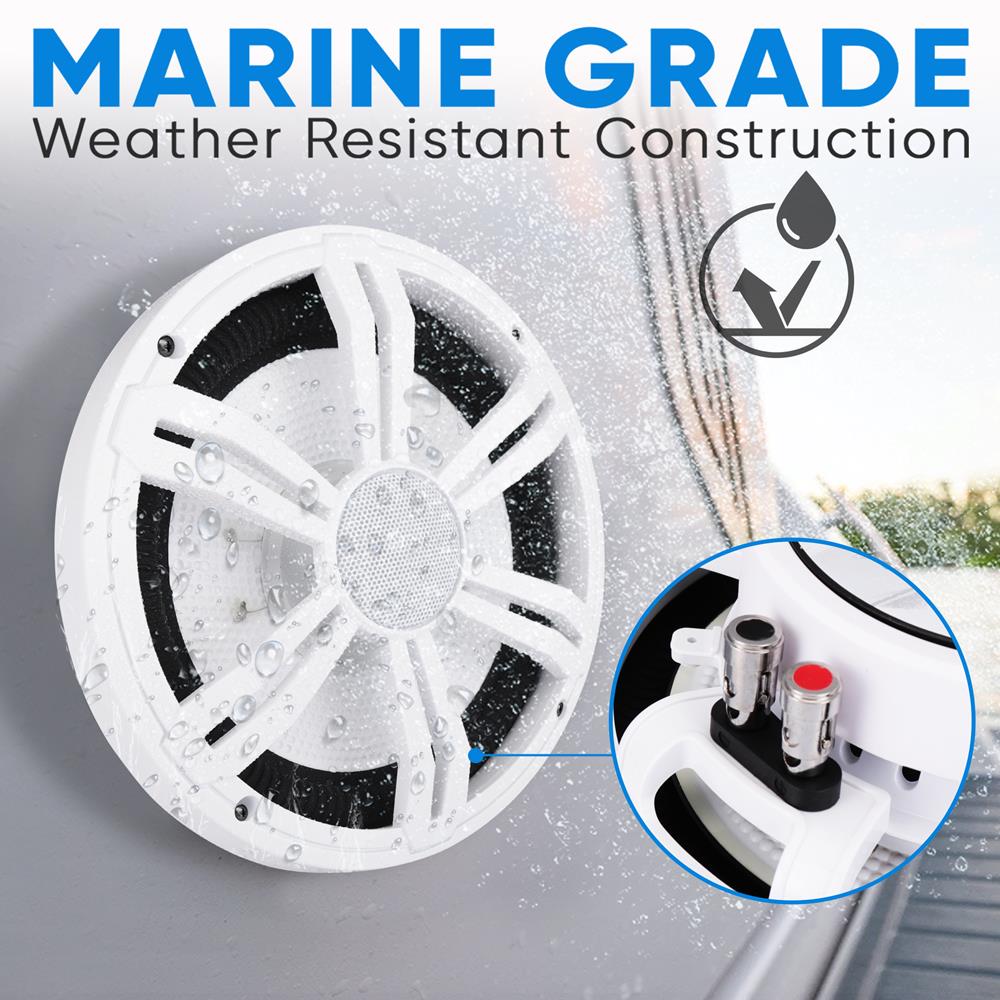 product image number 3 for Pyle 8'' Slim Waterproof Subwoofer