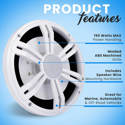 product image number 6 for Pyle 8'' Slim Waterproof Subwoofer