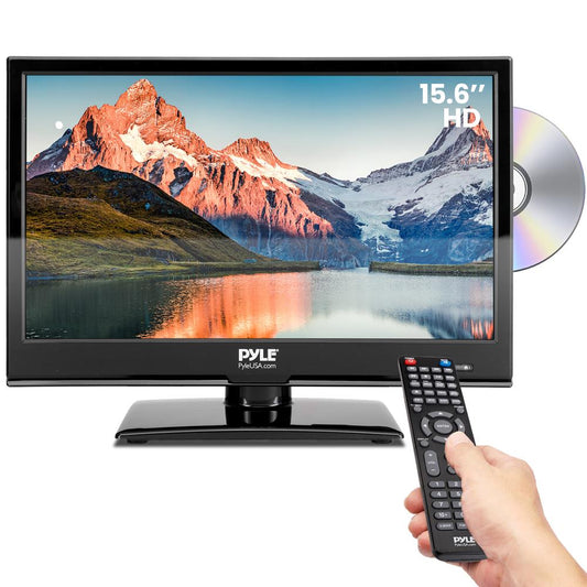 Téléviseur RV LED 15,6" écran FHD 1080p avec lecteur DVD combiné, adaptateur 12V/24V 