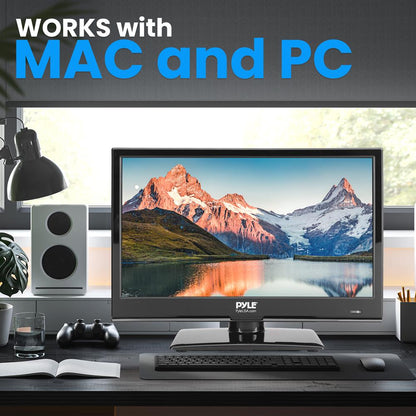 Téléviseur RV LED 15,6" écran FHD 1080p avec lecteur DVD combiné, adaptateur 12V/24V 