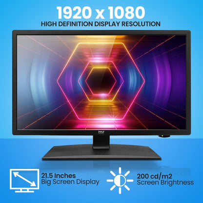 Téléviseur LED 21,5" pour camping-car - Écran FHD, combo DVD, montage mural, adaptateur 12/24V 