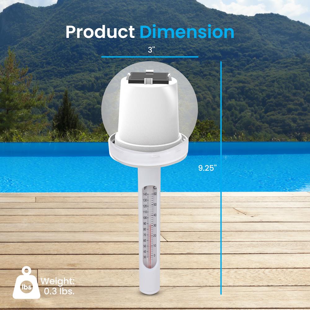 product image number 2 for Pyle Solar Light Up Torch Globe Thermometer