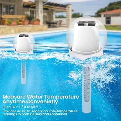 product image number 5 for Pyle Solar Light Up Torch Globe Thermometer