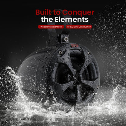 4" Off-Road Bluetooth Speakers 800W Waterproof Marine Grade, Black