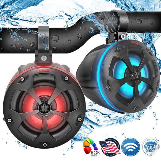 Marine Bluetooth Speakers 800W Waterproof RGB Lights for ATV/UTV