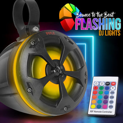 Waterproof Off-Road Speakers 800W RGB Lights Bluetooth Marine Grade
