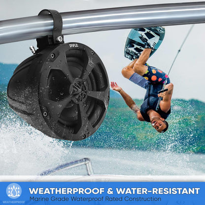 Marine Speakers 1000W Waterproof 5.25" 2-Ch Amp IP-X45