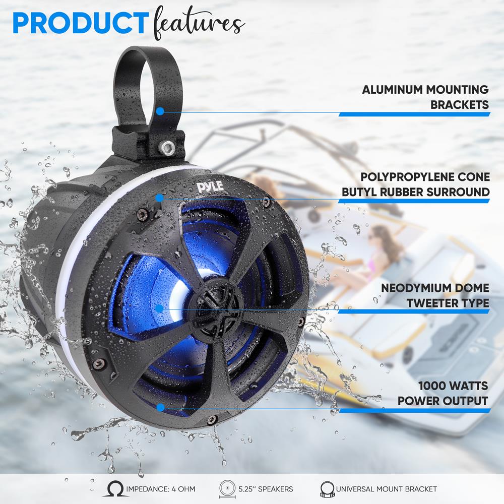 product image number 8 for Pyle Waterproof Rated Off-Road Speakers
