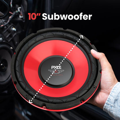 10" Car Subwoofer 600W Power Red Cone 4 Ohm 1.5" Voice Coil
