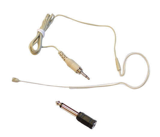 Over Ear Boom Microphone Headset, Hands-Free, Omnidirectional, Beige