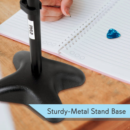 Desktop Mic Stand - Adjustable Height & Boom Arm - Steel Base