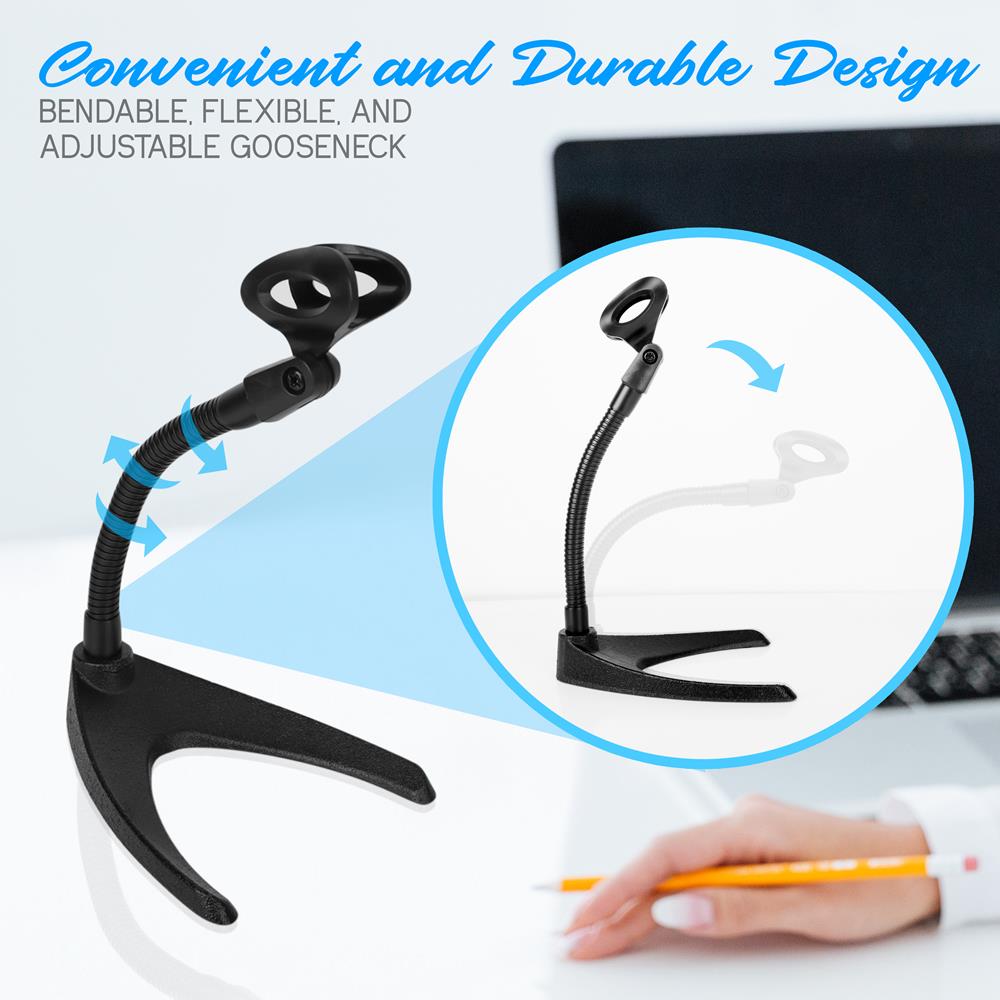 product image number 2 for Pyle 2 Pcs. Desktop Microphone Stands