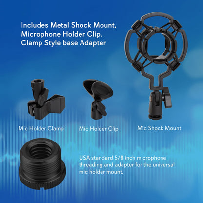 Adjustable Mic Boom Stand - Quick Setup, Steel Alloy, Desktop Use
