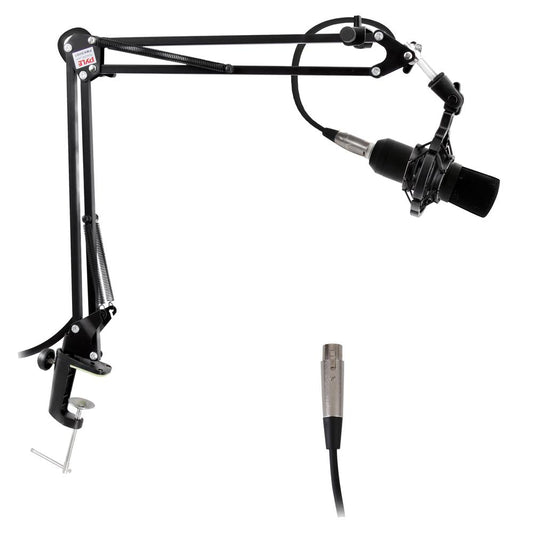 Adjustable Mic Boom Stand - Quick Setup, Steel Alloy, Desktop Use