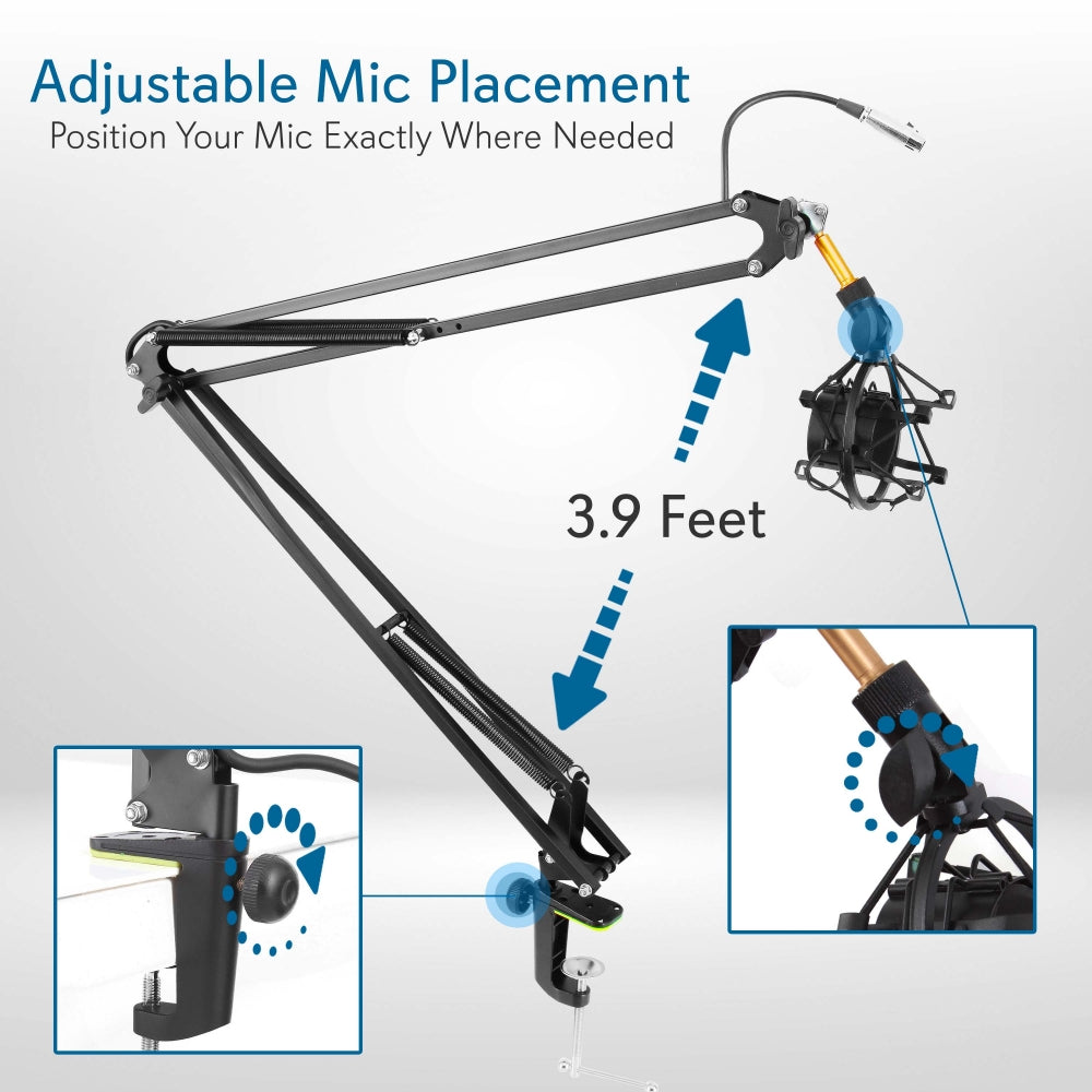 product image number 2 for Pyle Desktop Suspension Microphone Boom Stand