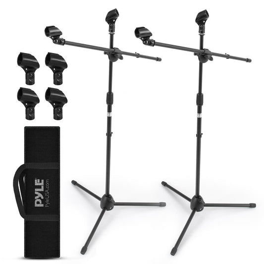 Adjustable Tripod Mic Stand Pair - Lightweight, Durable, 27.5-52" Height