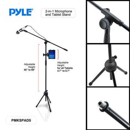 product image number 2 for Pyle 2-In-1 Microphone And Tablet Stand