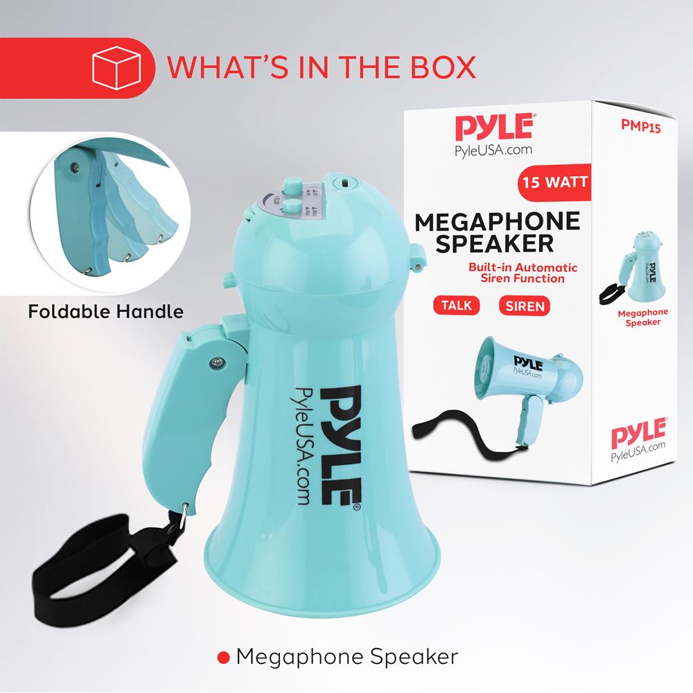 product image number 6 for Pyle Megaphone With Built-In Microphone