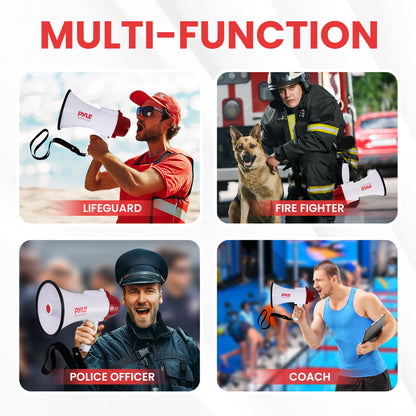 Mégaphone compact avec sirène intégrée 