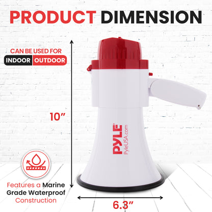 Mégaphone compact avec sirène intégrée 