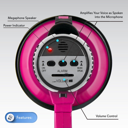 Portable Megaphone Speaker 30W Power 2 Modes Foldable Handle