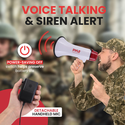 Mégaphone avec microphone portatif à brancher 