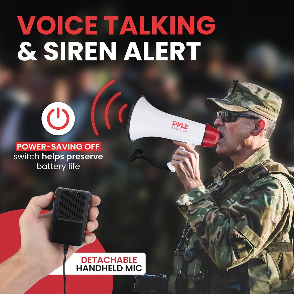 product image number 2 for Pyle Bluetooth Megaphone Bullhorn With Usb/Sd