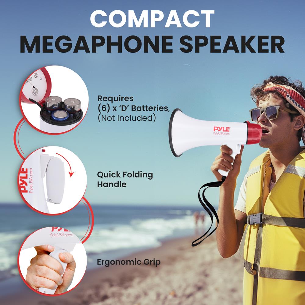 product image number 3 for Pyle Bluetooth Megaphone Bullhorn With Usb/Sd