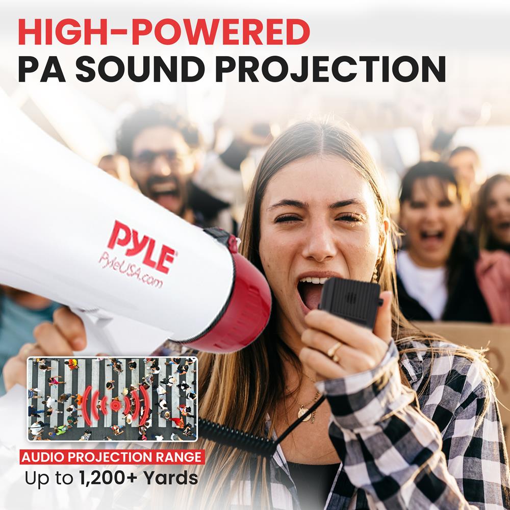 product image number 7 for Pyle Bluetooth Megaphone Bullhorn With Usb/Sd