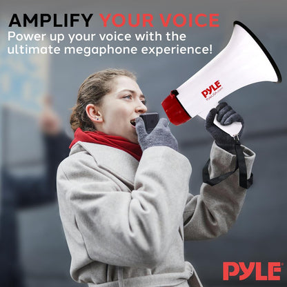 Mégaphone portable avec batterie intégrée 