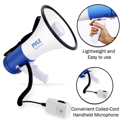 product image number 2 for Pyle Megaphone With Built-In Led Lights