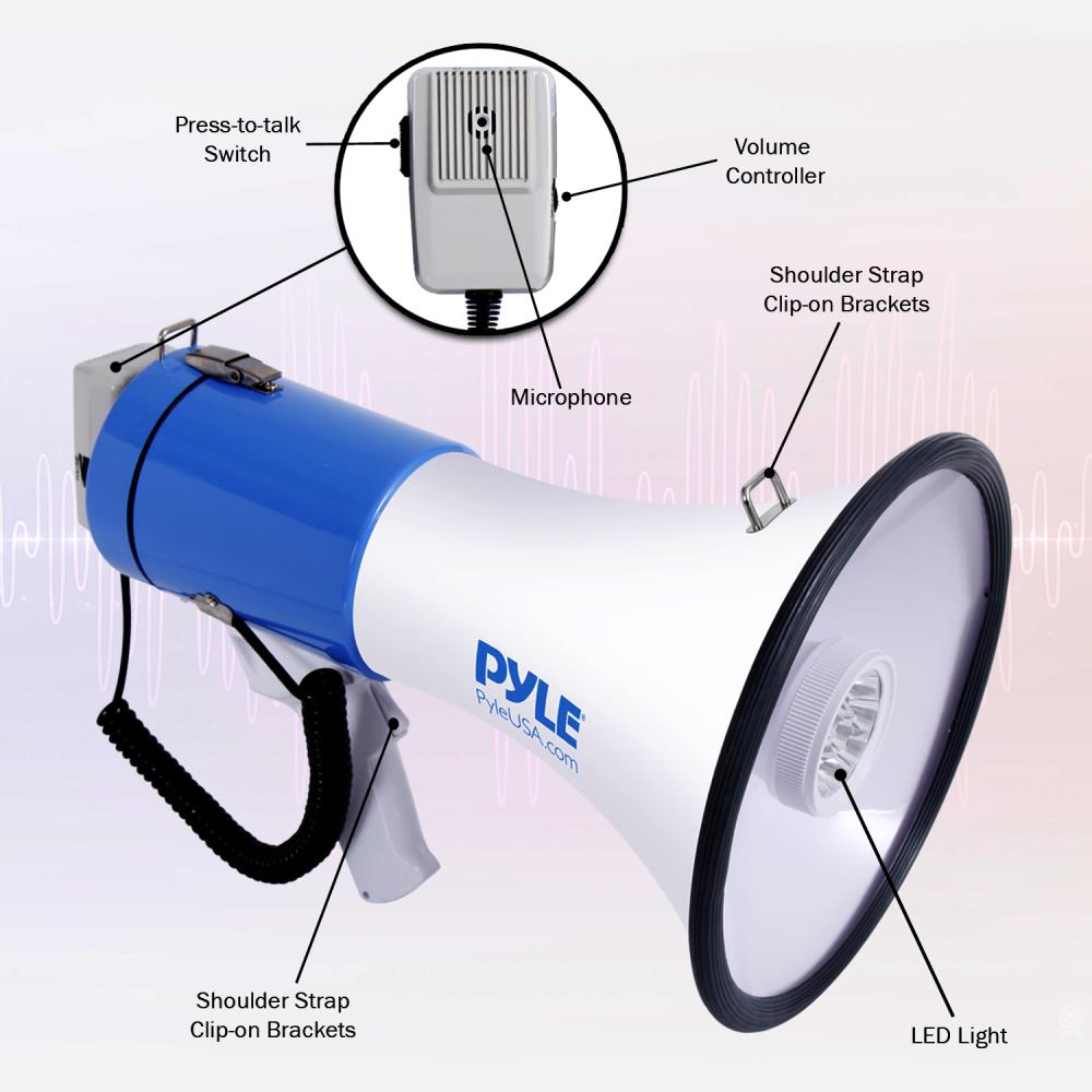 product image number 3 for Pyle Megaphone With Built-In Led Lights