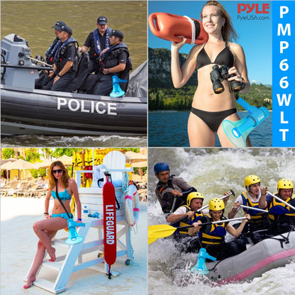 Portable Waterproof Megaphone 40W Siren Alarm LED Light