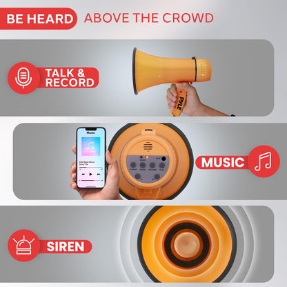 Haut-parleur portable sirène porte-voix mégaphone 