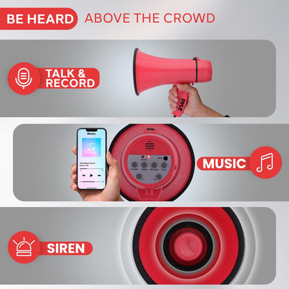 Haut-parleur portable sirène porte-voix mégaphone 
