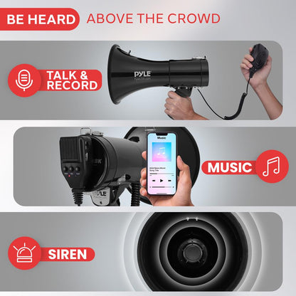 Portable Speaker Siren Bullhorn Megaphone