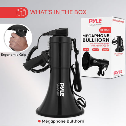Portable Speaker Siren Bullhorn Megaphone