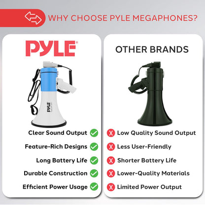 Haut-parleur portable sirène porte-voix mégaphone 