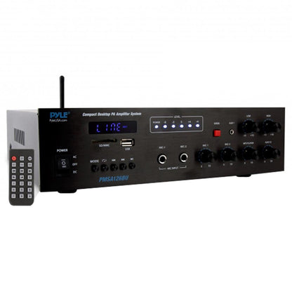 Wireless Bluetooth PA Amplifier 500W Compact Audio System w/ Mic Input