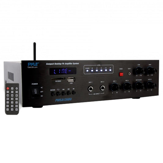 Wireless Bluetooth PA Amplifier 500W Compact Audio System w/ Mic Input