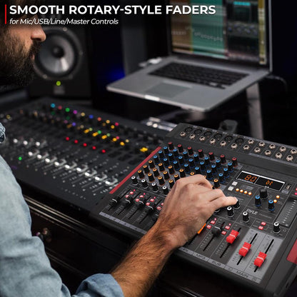 8-Channel Audio Mixer, Wireless Streaming, 380 DSP Effects, USB Interface